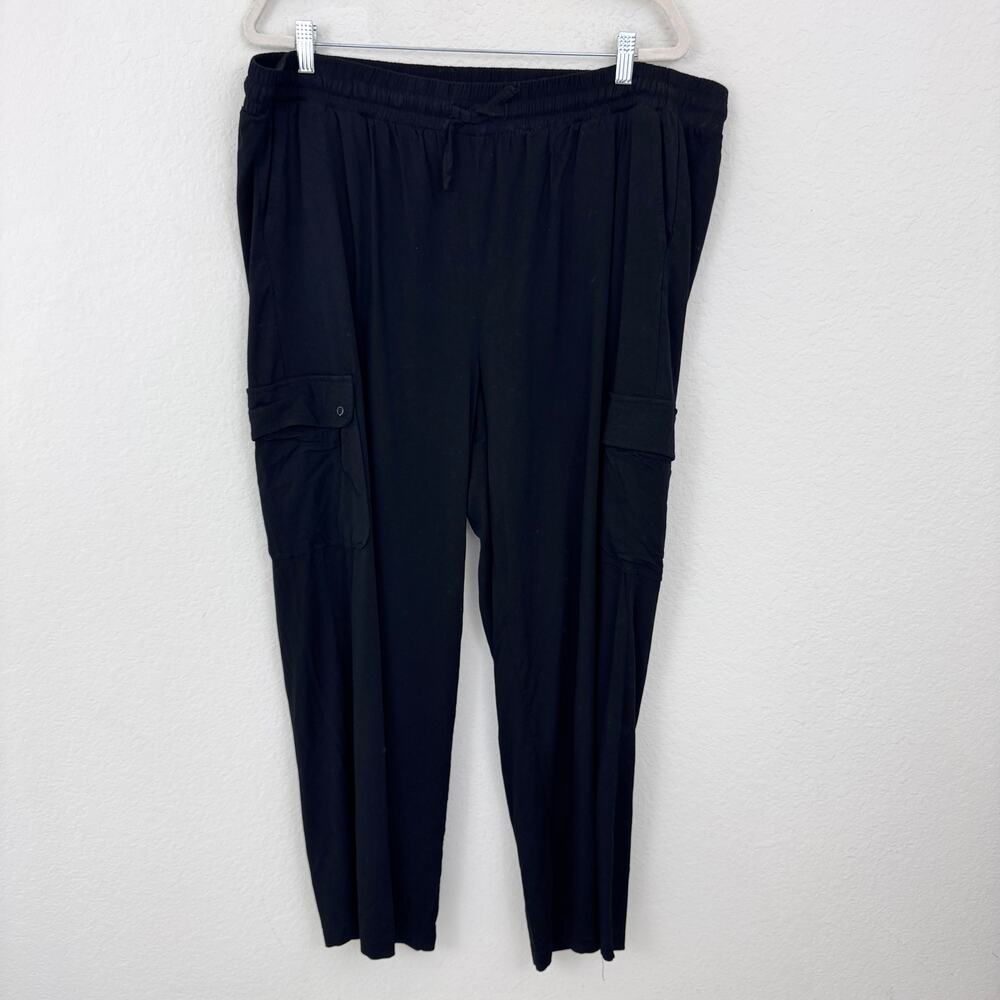 Torrid Womens Wide Leg Cargo Pant Size 3X Flowy Stretch Utility Black